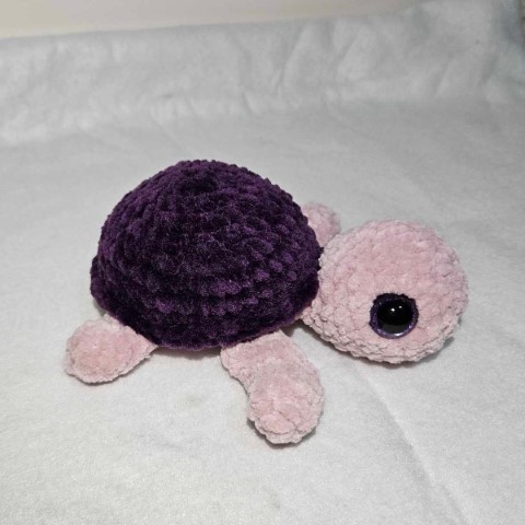 Plush Crochet Purple Turtle